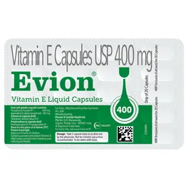Evion 400 Capsule – Vitamin E Supplement for Healthy Skin, Hair & Immunity | Shanti Medicare